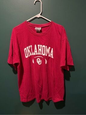 Sears Red Oklahoma OU Football Short Sleeve Tee